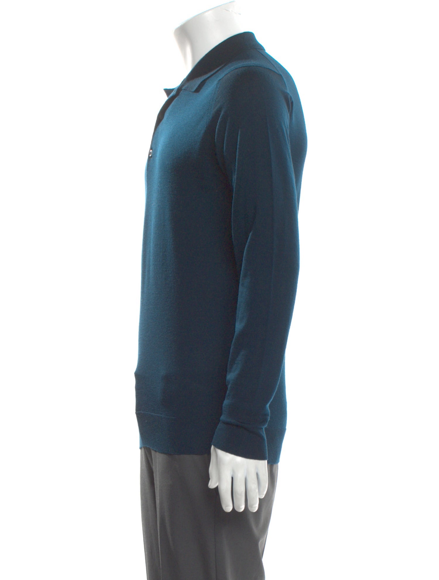 John Smedley Merino Wool Crew Neck Polo Shirt
