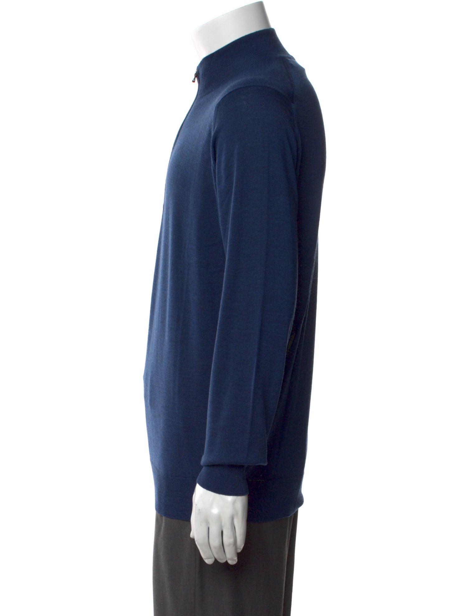 John Smedley Mock Neck Long Sleeve Pullover