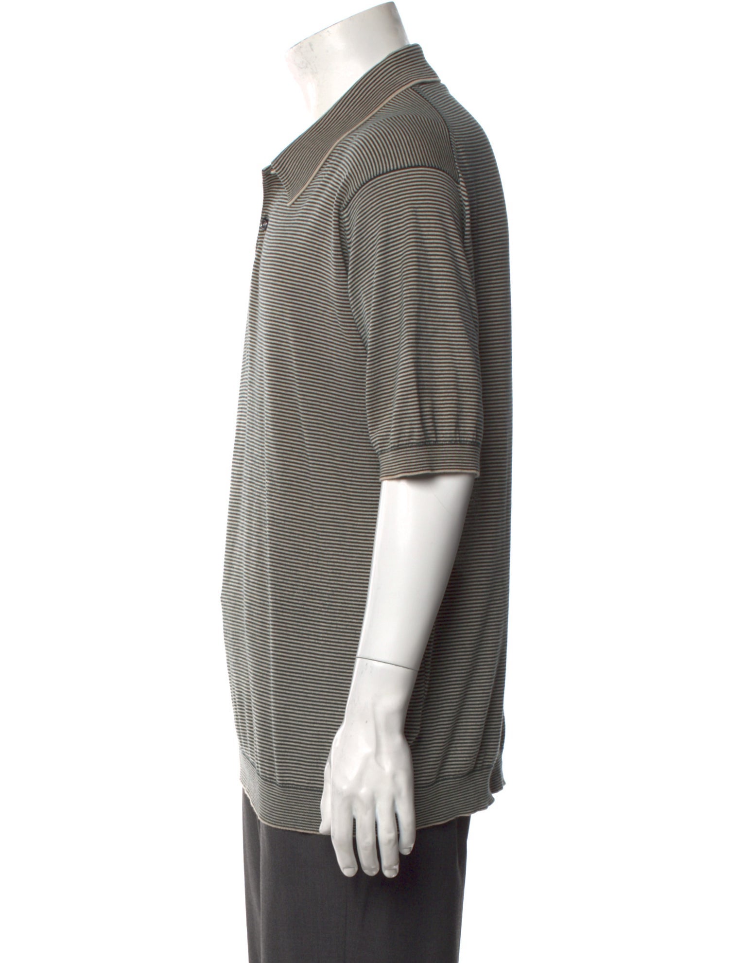 John Smedley Striped Short Sleeve