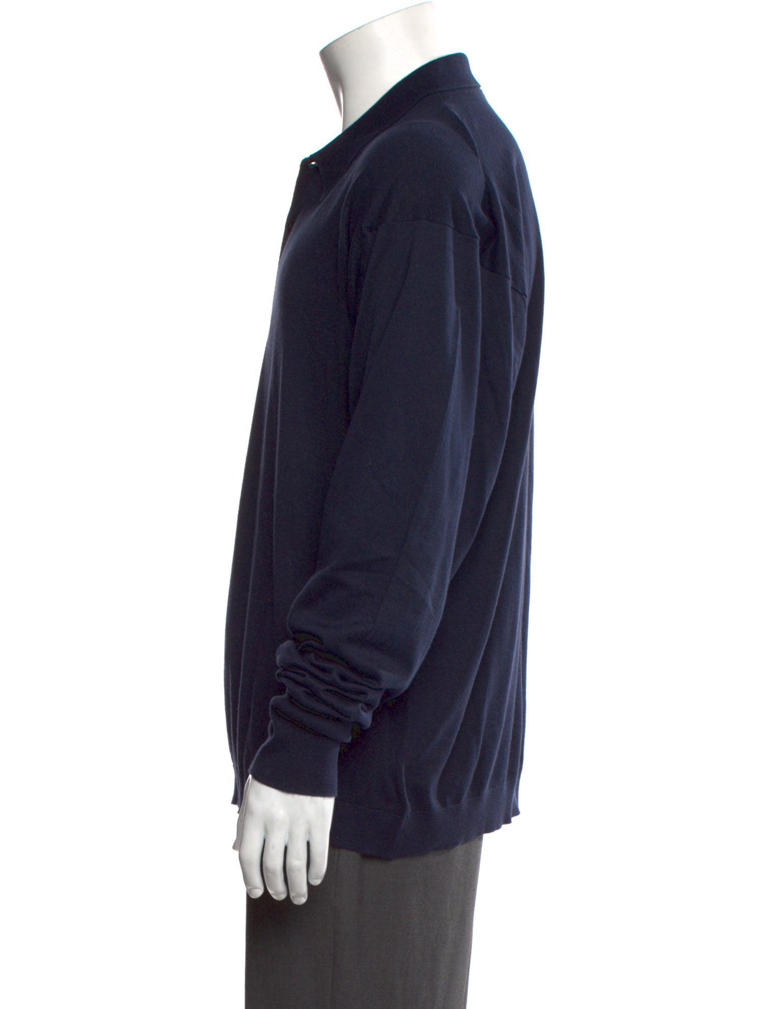 John Smedley Collar Long Sleeve Polo Shirt