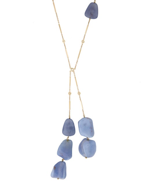Jacquie Aiche 14K Blue Lace Agate Necklace