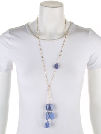 Jacquie Aiche 14K Blue Lace Agate Necklace