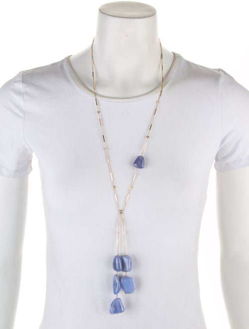 Jacquie Aiche 14K Blue Lace Agate Necklace
