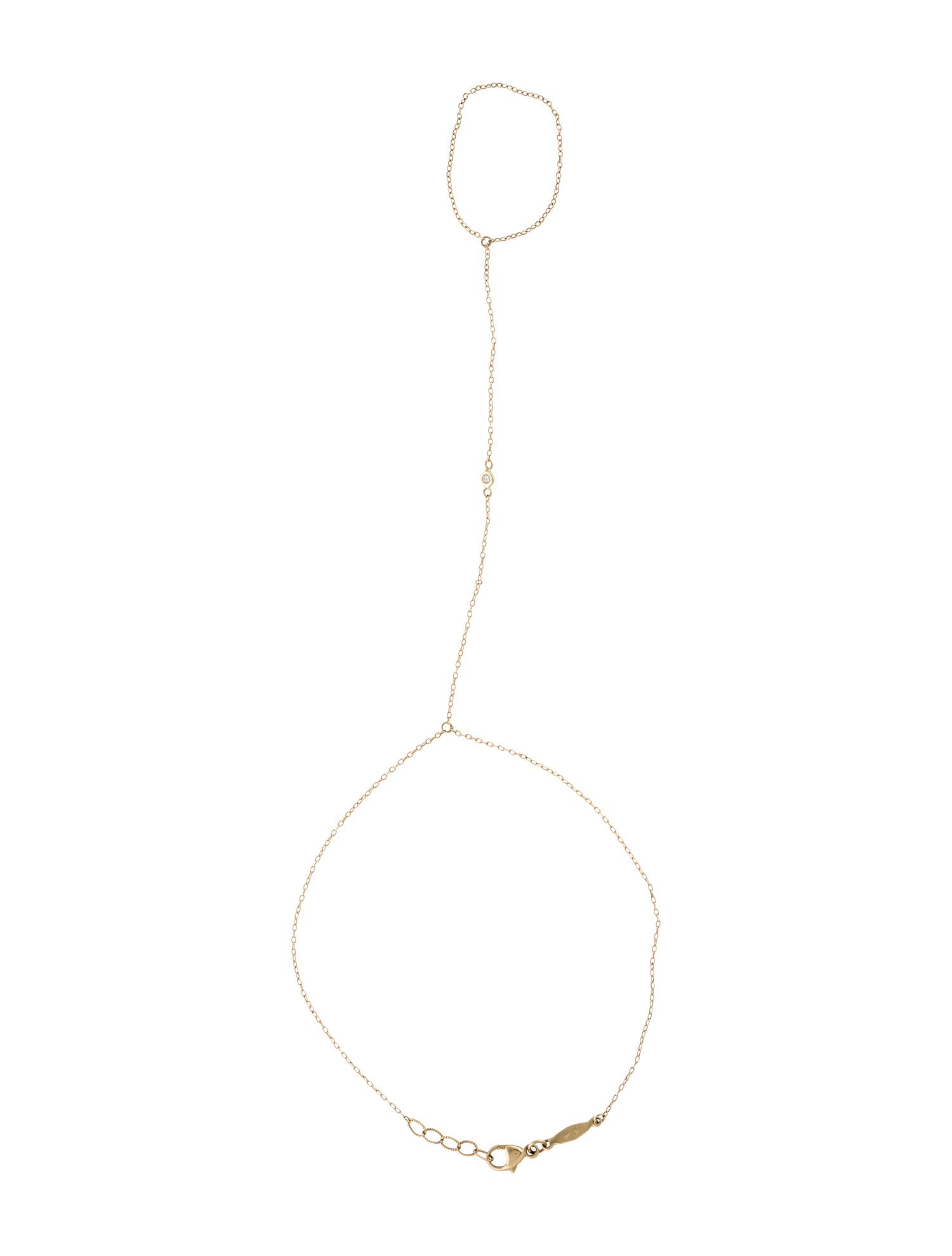 Jacquie Aiche 14K Diamond Toe Anklet