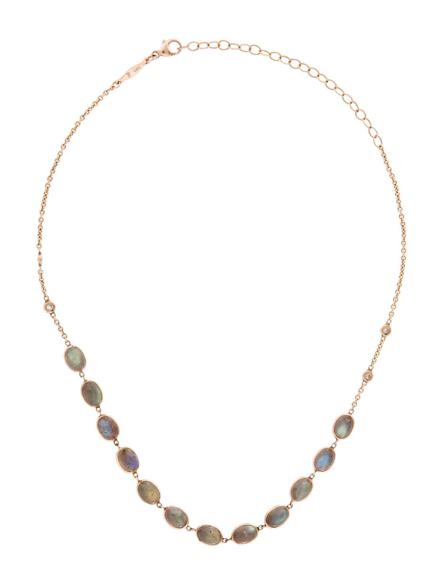Jacquie Aiche 14K Labradorite & Diamond Collar Necklace