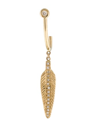 Jacquie Aiche 14K Diamond Heather Single Drop Earrings