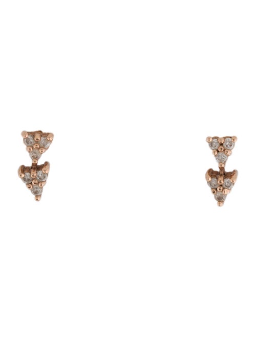 Jacquie Aiche 14K Diamond 2 Graduated Liz Stud Earrings