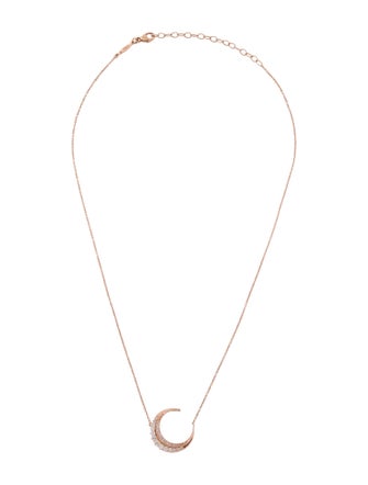 Jacquie Aiche 14K Diamond Crescent Moon Pendent
