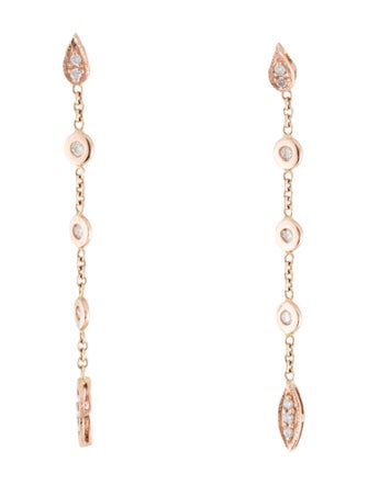 Jacquie Aiche 14K Diamond Tinkerbell Chain Drop Earrings