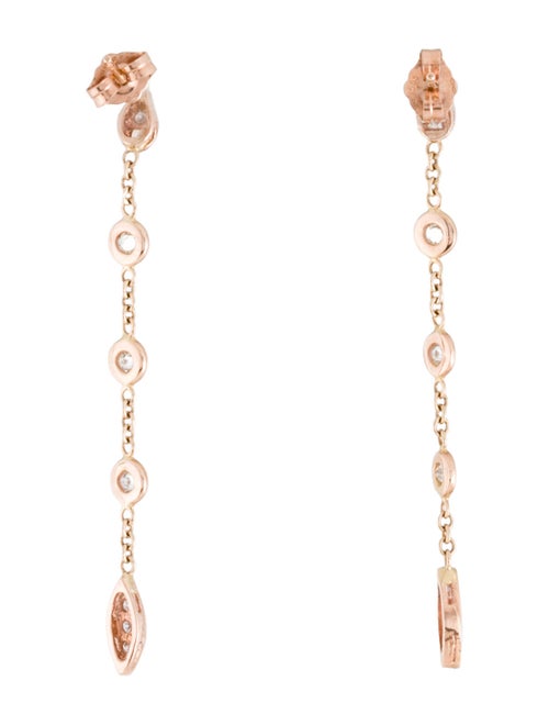 Jacquie Aiche 14K Diamond Tinkerbell Chain Drop Earrings