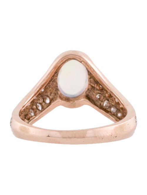 Jacquie Aiche 14K Opal & Diamond V Ring