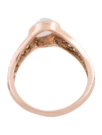 Jacquie Aiche 14K Opal & Diamond V Ring