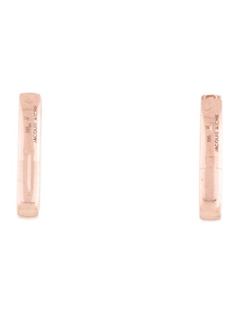 Jacquie Aiche 14K Diamond Rectangle Mini Hoop Earrings