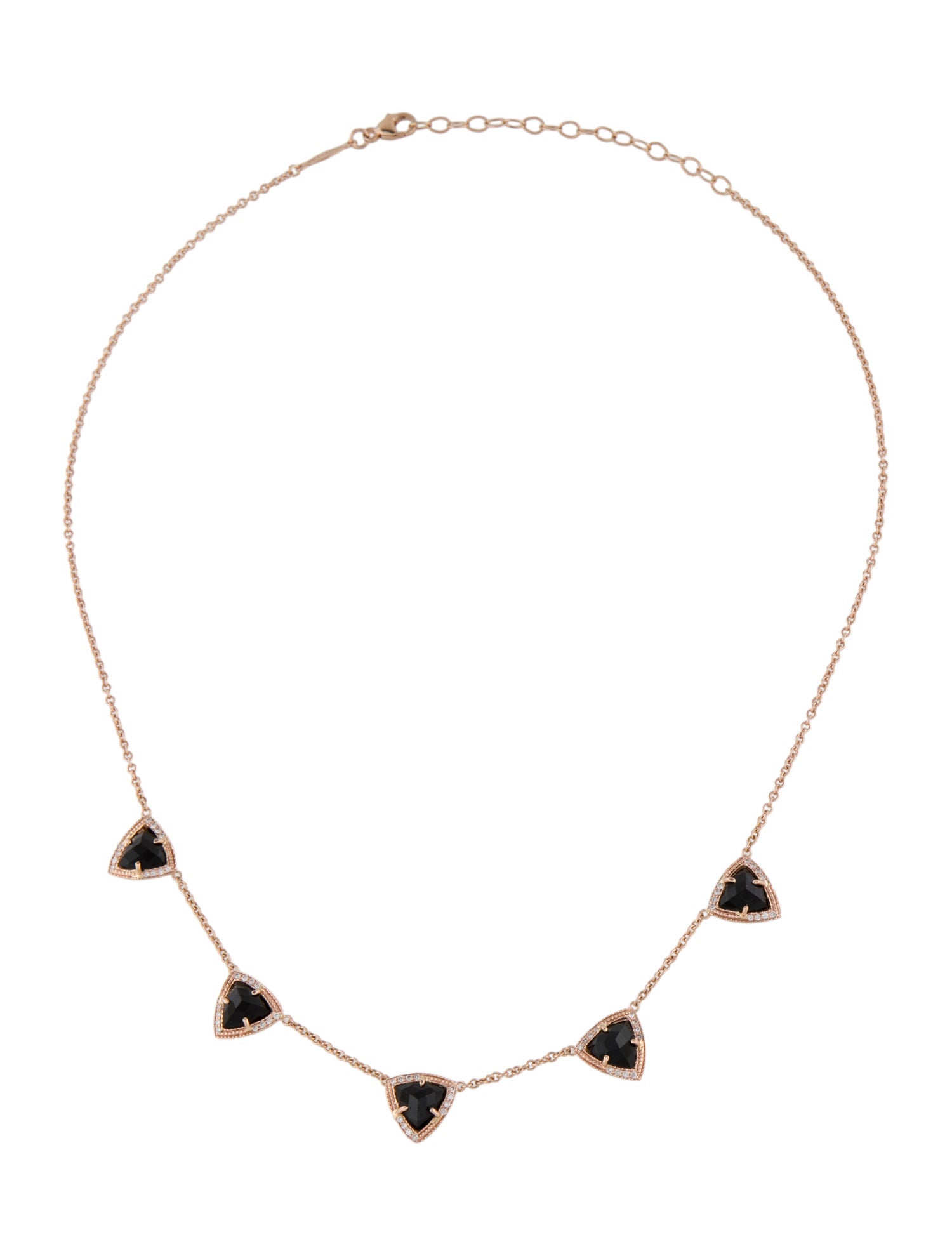 Jacquie Aiche 14K Onyx & Diamond Station Necklace