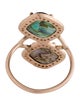 Jacquie Aiche 14K Diamond Mini Square Abalone Trinity Ring