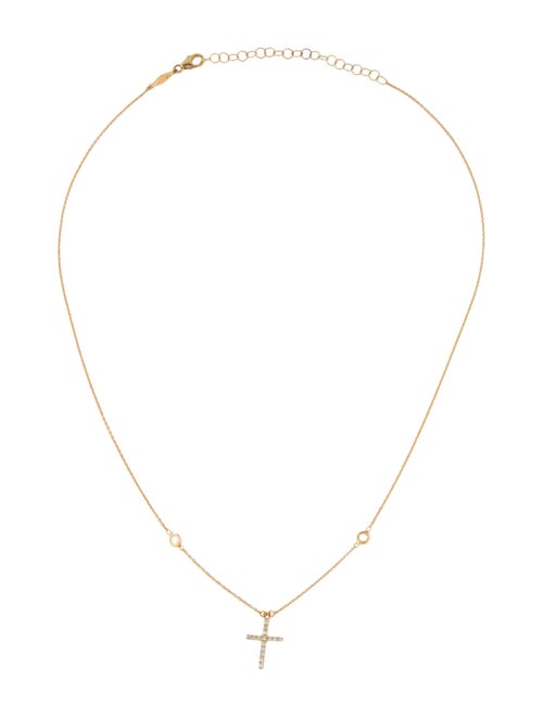 Jacquie Aiche Cubic Zirconia Cross Pendant Necklace
