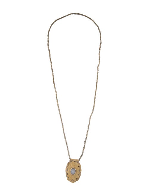 Jacquie Aiche 14K Stingray, Diamond & Moonstone Blesslev Pouch Necklace