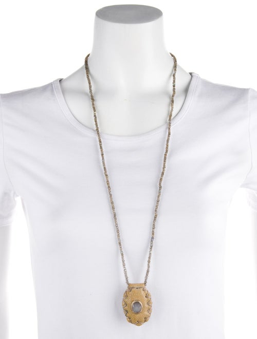 Jacquie Aiche 14K Stingray, Diamond & Moonstone Blesslev Pouch Necklace