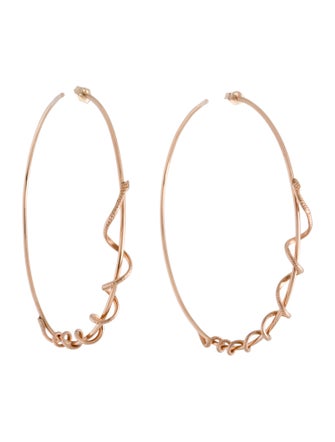 Jacquie Aiche 14K Diamond Snake Wrap Hoops