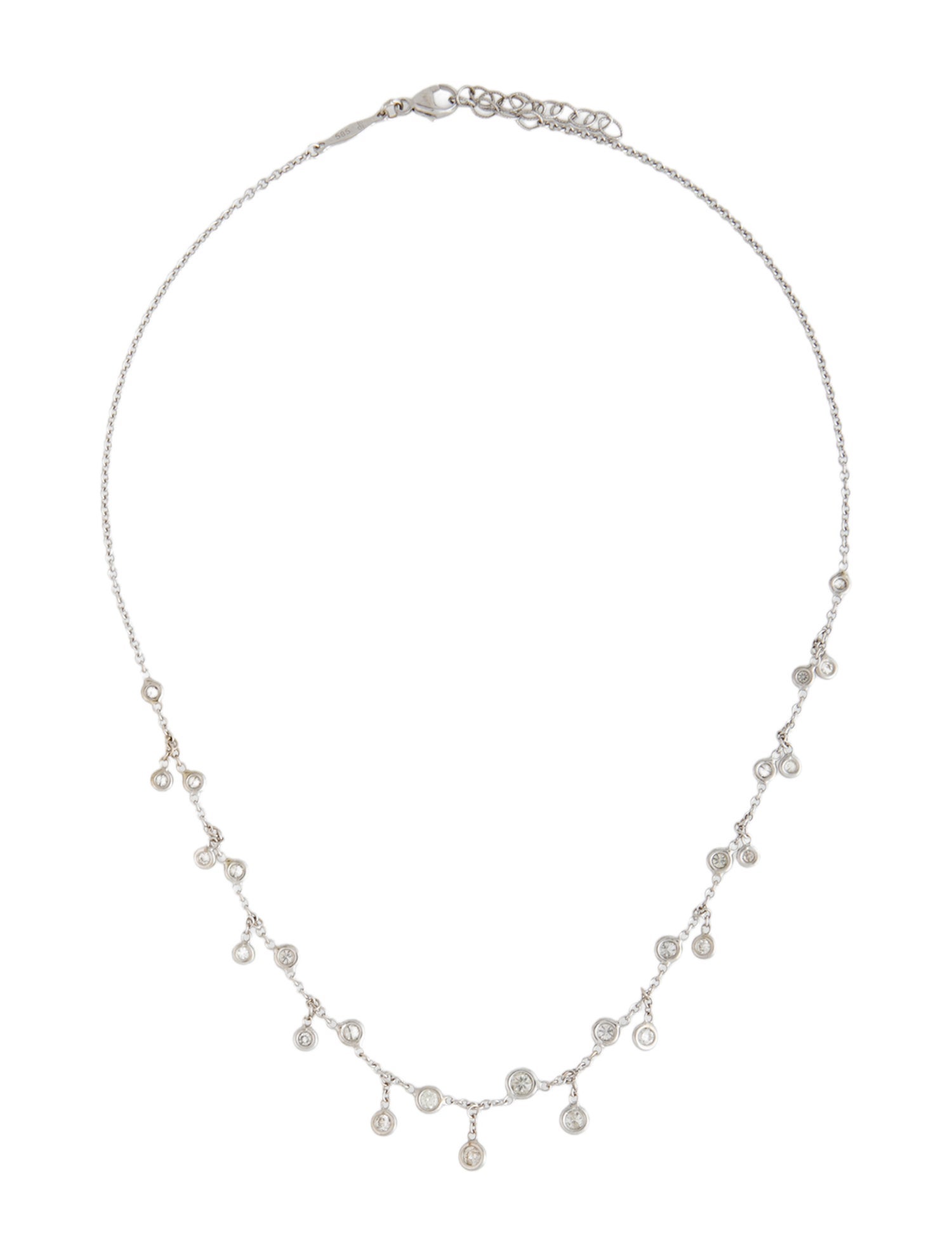 Jacquie Aiche 14K Graduated Large Diamond Shaker Necklace