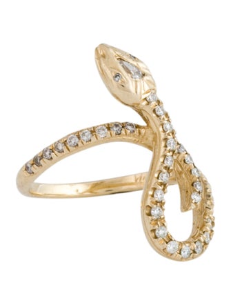 Jacquie Aiche 14K Agatha Snake Ring