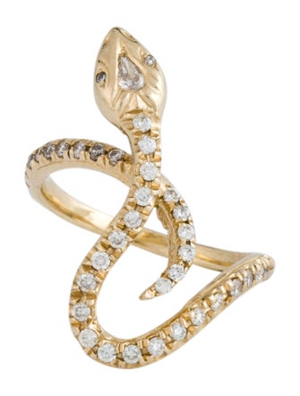 Jacquie Aiche 14K Agatha Snake Ring