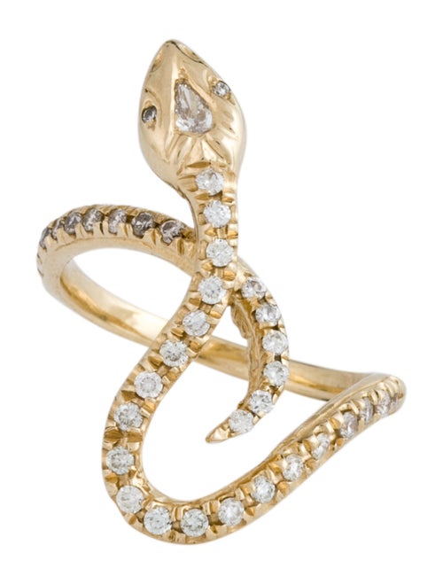 Jacquie Aiche 14K Agatha Snake Ring