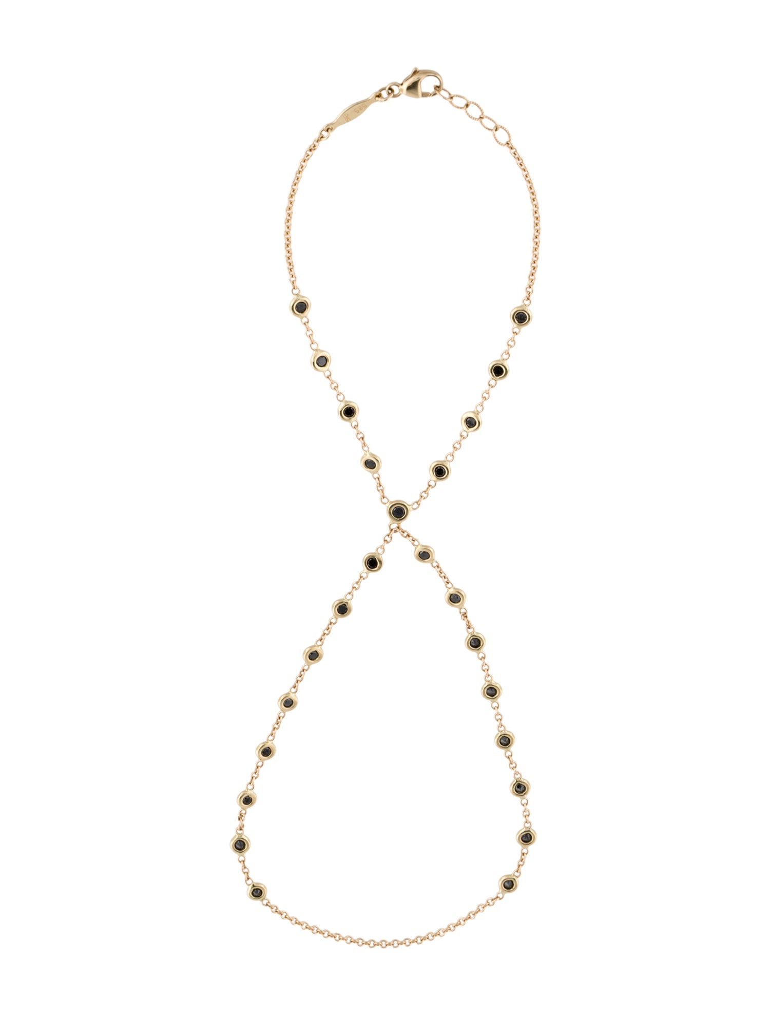 Jacquie Aiche 14K Diamond Double Stem Finger Bracelet