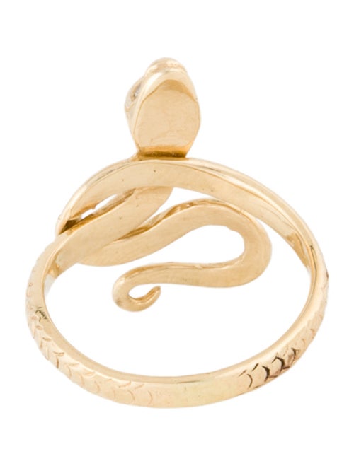 Jacquie Aiche 14K Diamond Snake Ring