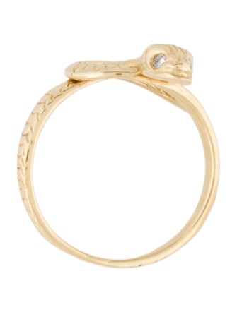 Jacquie Aiche 14K Diamond Snake Ring