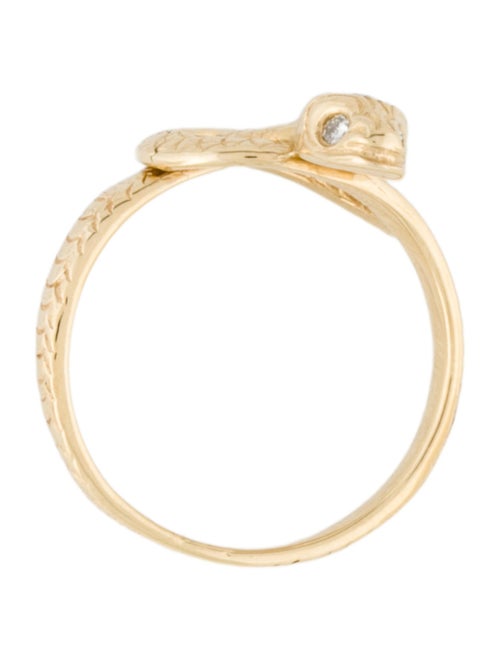 Jacquie Aiche 14K Diamond Snake Ring