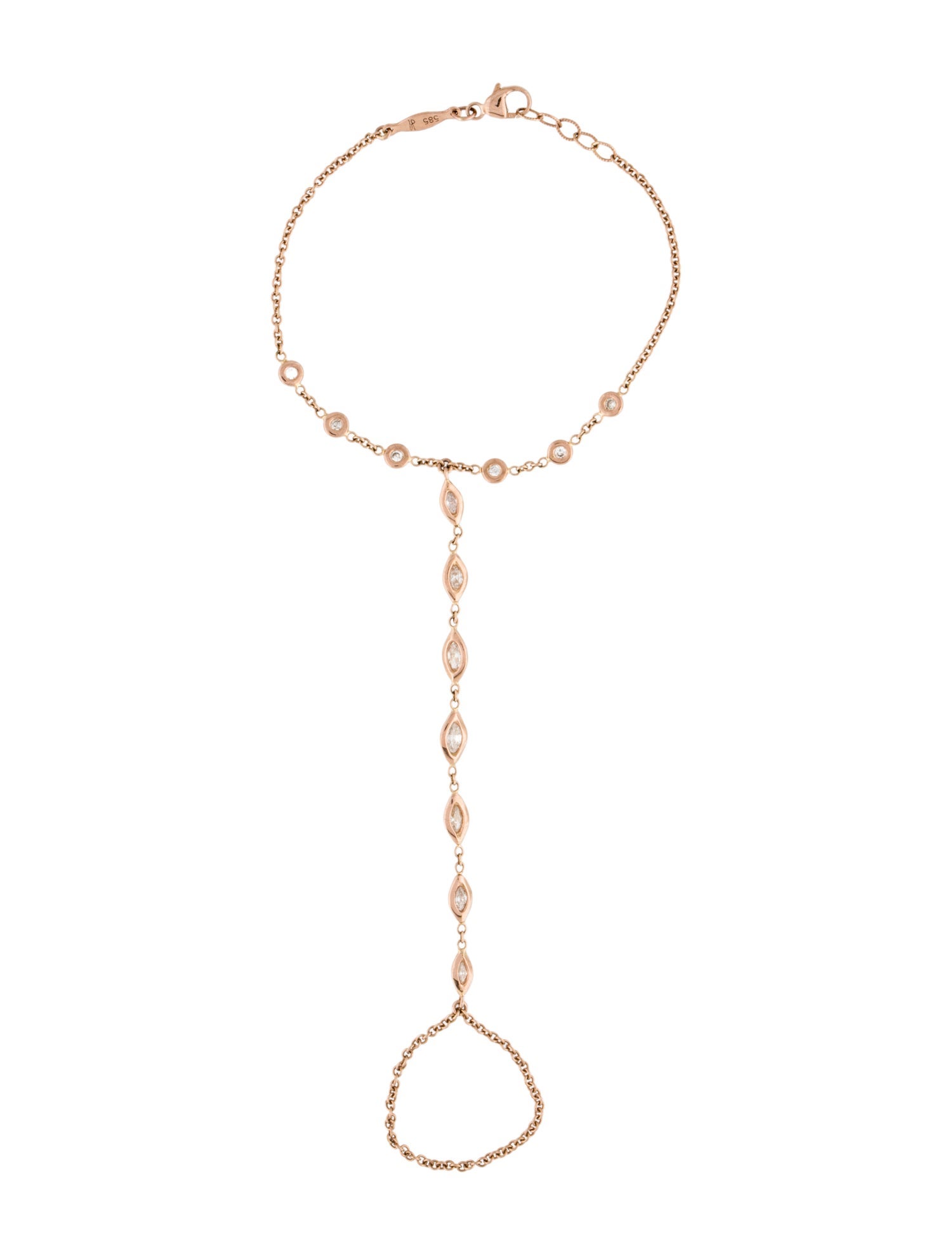 Jacquie Aiche 14K Diamond 7 Marquise Finger Bracelet