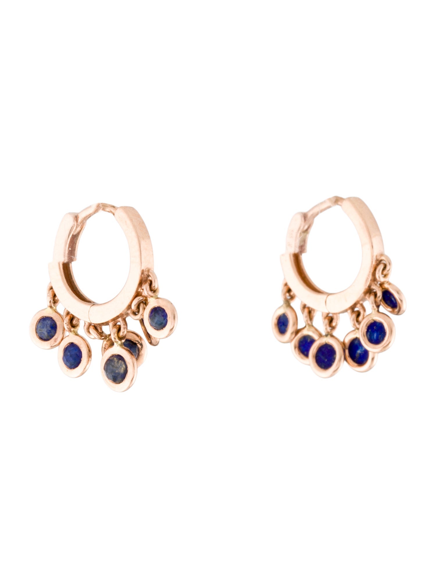 Jacquie Aiche 14K Lapis Lazuli & Labradorite Doublet Shaker Huggie Earrings