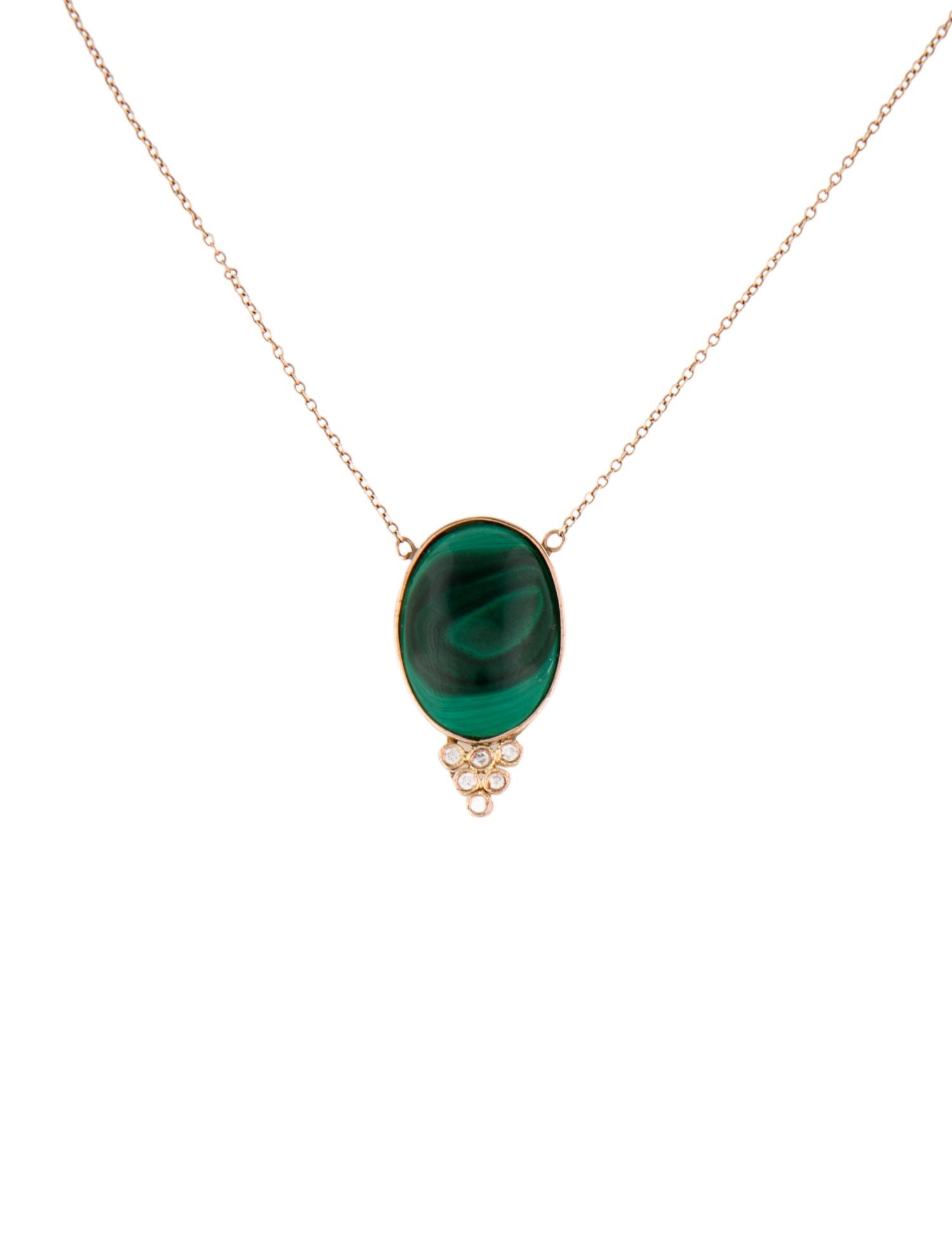 Jacquie Aiche 14K Malachite & Diamond Pendant Necklace