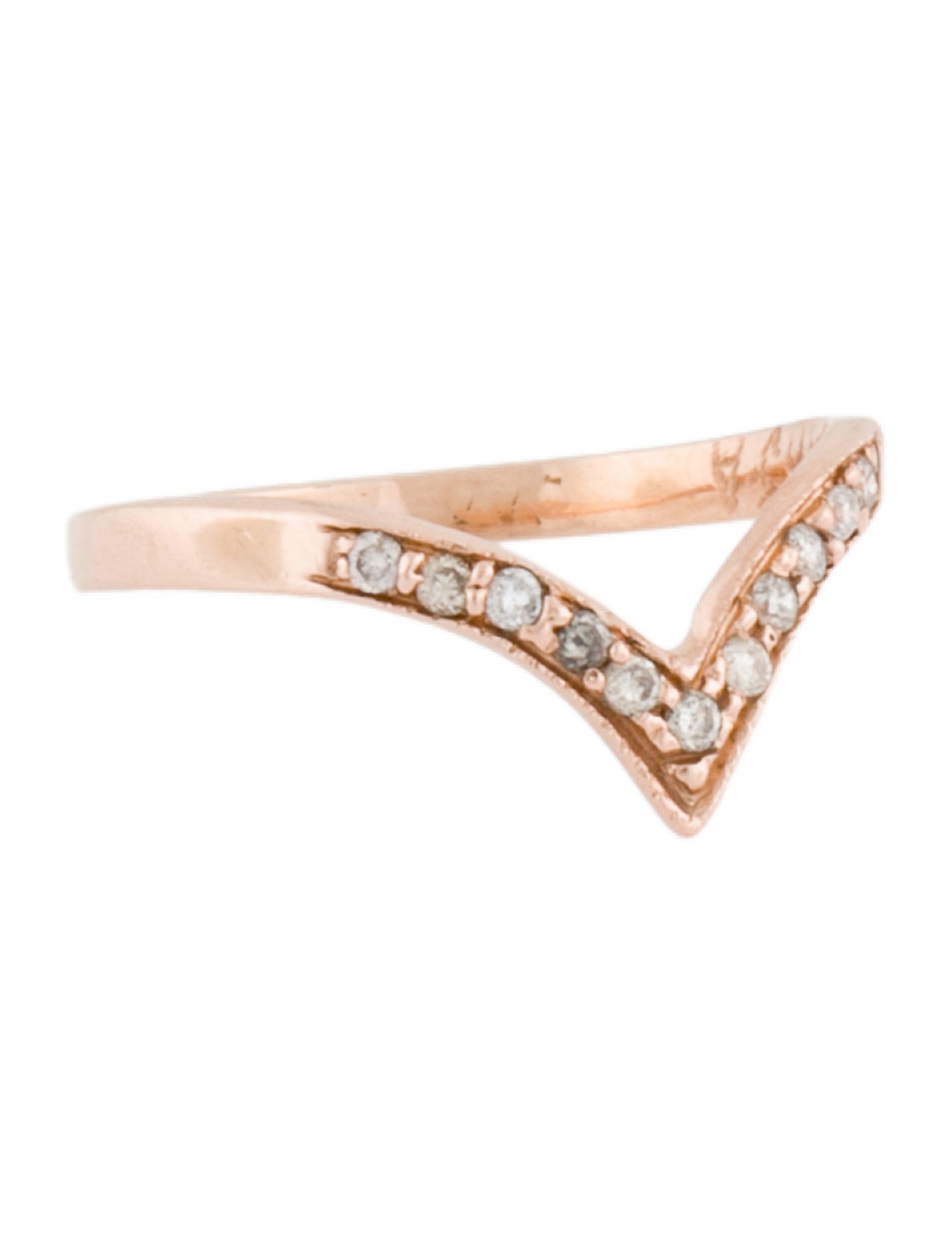 Jacquie Aiche 14K Diamond Pave V Ring