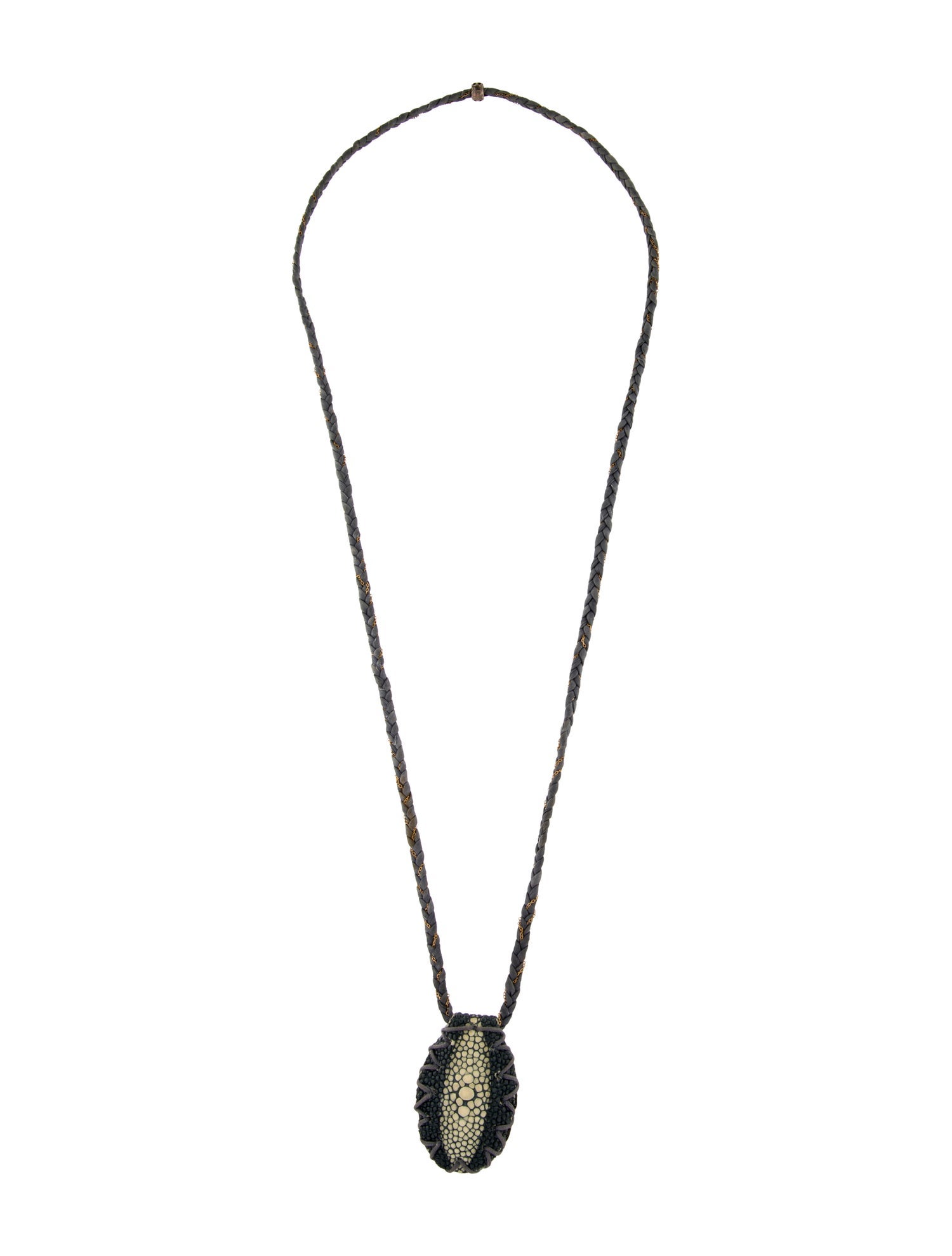 Jacquie Aiche Stingray Braided Bresslev Amulet Pendant Necklace