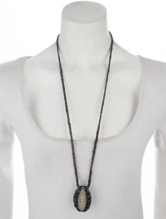 Jacquie Aiche Stingray Braided Bresslev Amulet Pendant Necklace