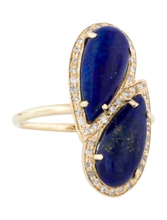 Jacquie Aiche 14K Lapis Lazuli & Diamond Cocktail Ring