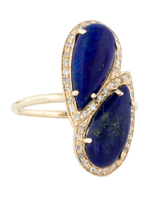Jacquie Aiche 14K Lapis Lazuli & Diamond Cocktail Ring