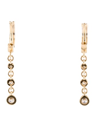 Jacquie Aiche 14K Diamond 3 Drop Mini Hoop Earrings