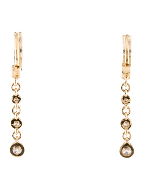 Jacquie Aiche 14K Diamond 3 Drop Mini Hoop Earrings