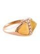 Jacquie Aiche 14K 1.64ct Opal & Diamond Double Pyramid Cocktail Ring