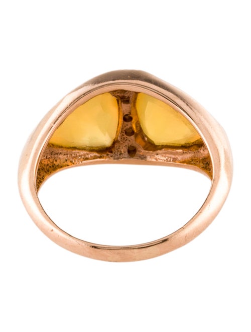 Jacquie Aiche 14K 1.64ct Opal & Diamond Double Pyramid Cocktail Ring