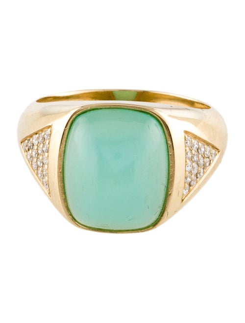 Jacquie Aiche 14K 4.50ct Chalcedony & Diamond Cocktail Ring