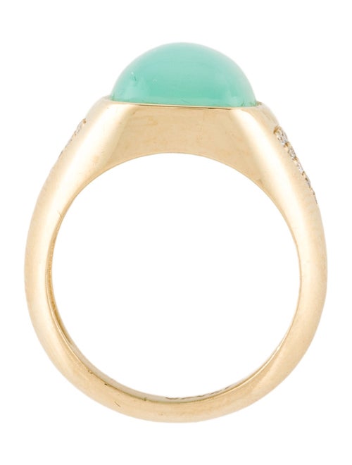 Jacquie Aiche 14K 4.50ct Chalcedony & Diamond Cocktail Ring