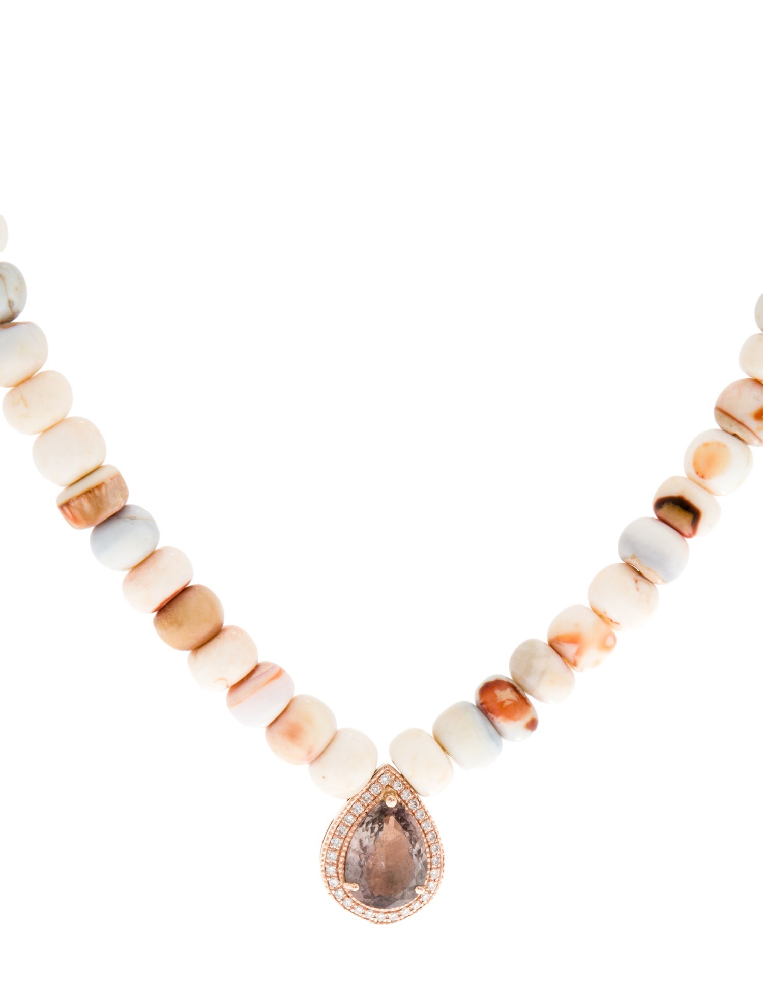 Jacquie Aiche 14K Multistone & Diamond Bead Pendant Necklace