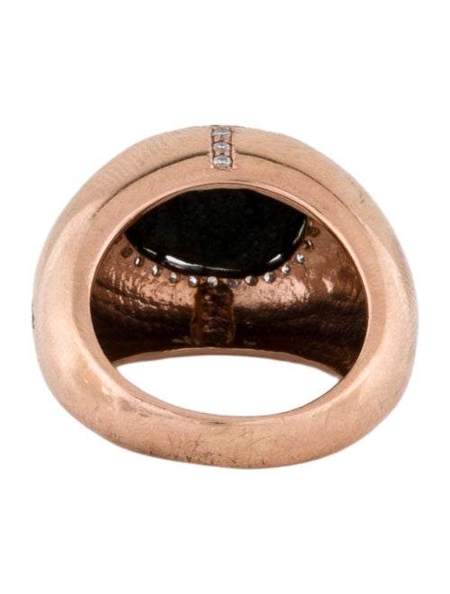 Jacquie Aiche 14K Chalcedony Druzy & Diamond Cocktail RIng