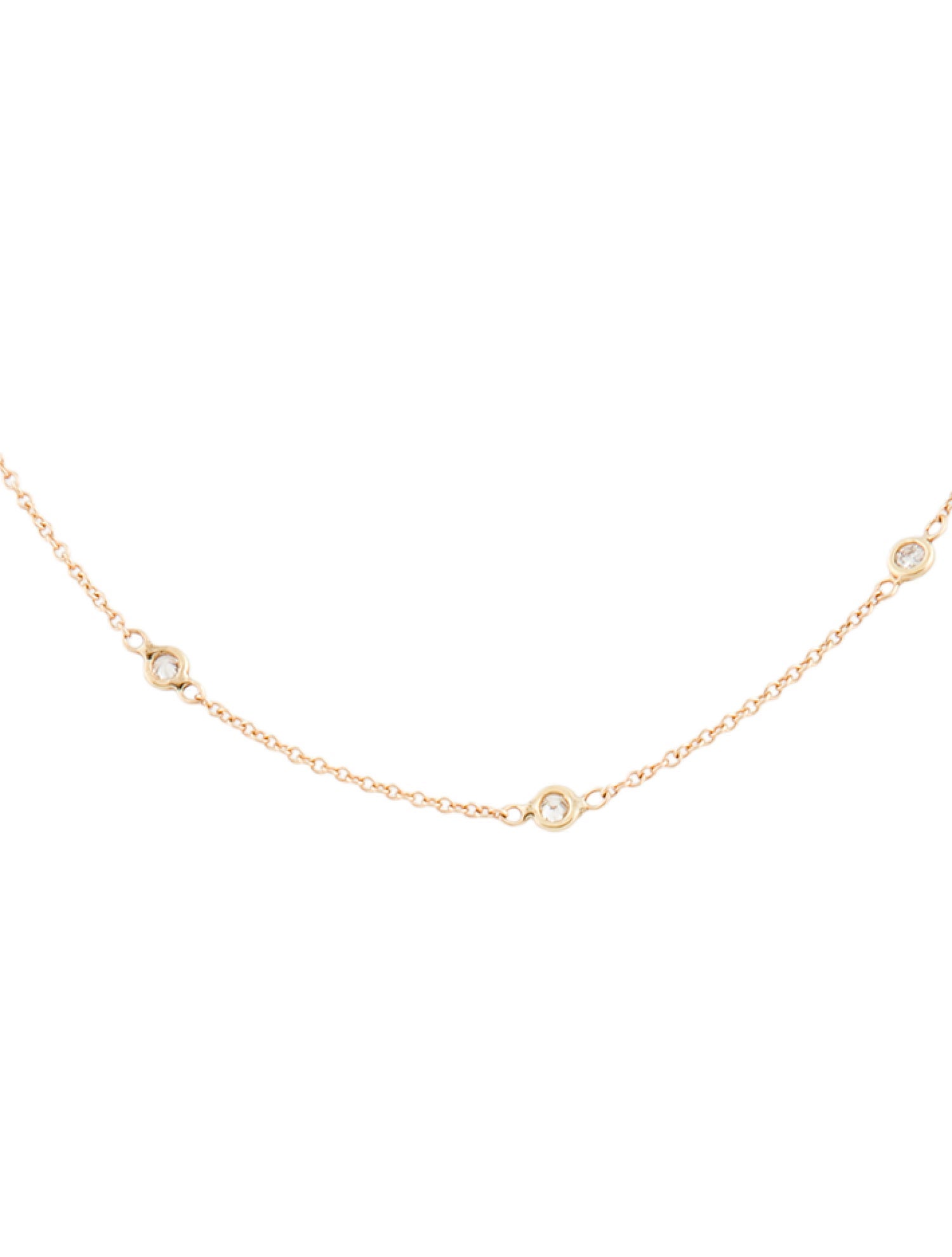Jacquie Aiche 14K Diamond Spaced Out Station Necklace