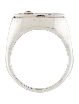Jacquie Aiche Mother of Pearl, Multistone & Diamond Galaxy Signet Ring