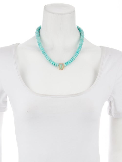 Jacquie Aiche 14K Diamond, Opal & Amazonite Beaded Pendant Necklace
